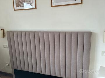 TESTATA LETTO CUCITURE VERTICALI IN TESSUTO
