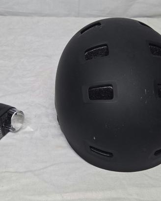 Casco Bici B'TWIN Teen 500 (Taglia S) + Luce Ant.