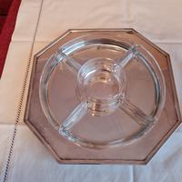ANTIPASTIERA  silverplated brass  c/ 5 ciotole 