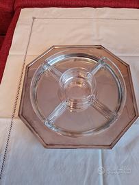ANTIPASTIERA  silverplated brass  c/ 5 ciotole 
