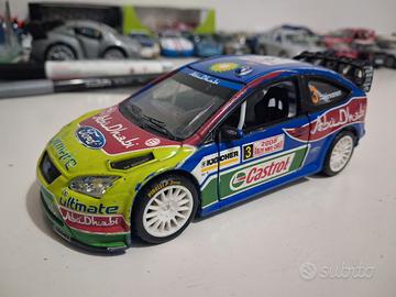 Modellino 1/32 burago ford focus rs wrc abudhabi