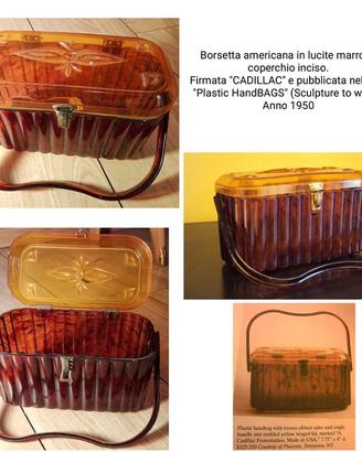 Borsa CADILLAC lucite U.S.A anni 50