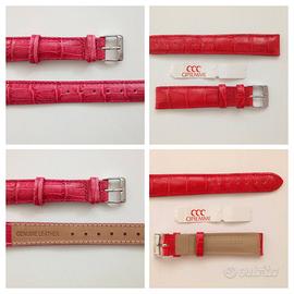 2 cinturini vera pelle Made in Italy nuovi 16 mm