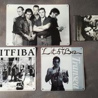 LITFIBA RARO LOTTO DI 3 PLACCHE IN METALLO+CD INED