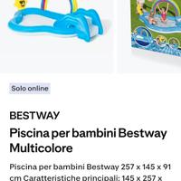 piscina per bambina con scivolo