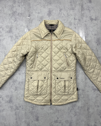 Giacca Barbour vintage trapuntata beige – S