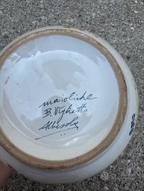 Vaso B. Viglietti Albisola  Maiolica dipinta a man