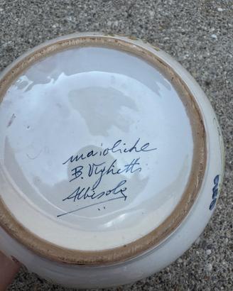 Vaso B. Viglietti Albisola  Maiolica dipinta a man