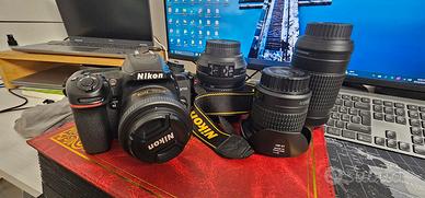 Nikon D7500 Reflex + 4 Obiettivi + Accessori