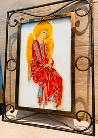 Quadro con cornice in ferro battuto