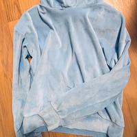 Felpa in velluto azzurra taglia 146/152 cm