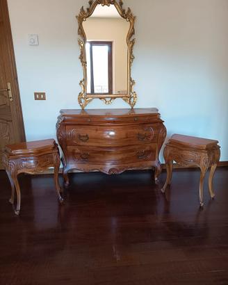 Canterale in legno (comodini e specchio compresi)