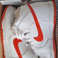 Nike Dunk High Bianco Picante Rosso- Modello DV082
