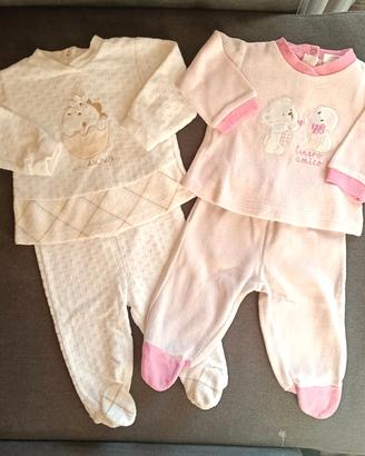 Tutine completini nascita neonata Pastello 3 mesi