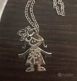 Collana ciondolo bambina in acciaio