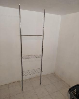 Scaffale telescopico 3 ripiani pavimento-soffitto