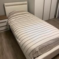 Letto moderno 90x200 cm con LED + materasso