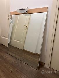 Specchio, specchiera con lampada alogena