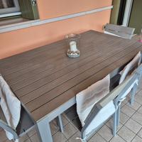 tavolo da esterno 160x100 con 4 sedie