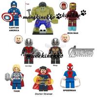 8 Minifigures Hulk Grande Spiderman simil LEGO new