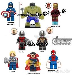 8 Minifigures Hulk Grande Spiderman simil LEGO new