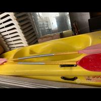 canoa biposto e 2 pagaie
