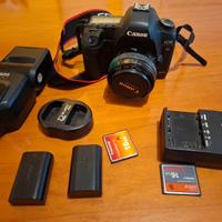 Canon 5D mkII + flash + 2 schede + 2 batterie