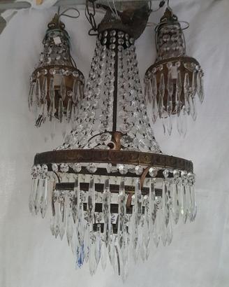 Lampadario  a gocce 4 luci