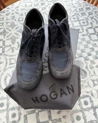 Scarpe Hogan Interactive  blu in camoscio n. 38