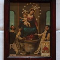 antica stampa madonna del rosario di pompei