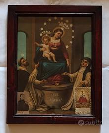 antica stampa madonna del rosario di pompei