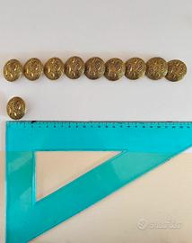 Bottoni vintage oro antichizzato con decori