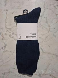 Calze 3/4 Uomo GoldenPoint con Lana – Nuove (Blu)