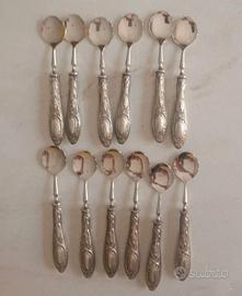 Set 12 Cucchiaini Argento 800 Vintage - Stile Baro