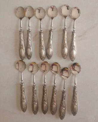 Set 12 Cucchiaini Argento 800 Vintage - Stile Baro