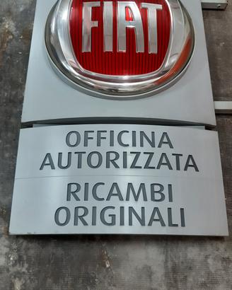 Insegna bifacciale luminosa Fiat poss sped