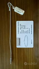 Bracciale tennis oro bianco e diamanti