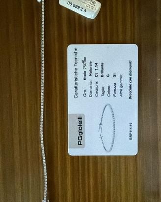Bracciale tennis oro bianco e diamanti