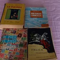4 libri scolastici anni 60 vintage storia/francese
