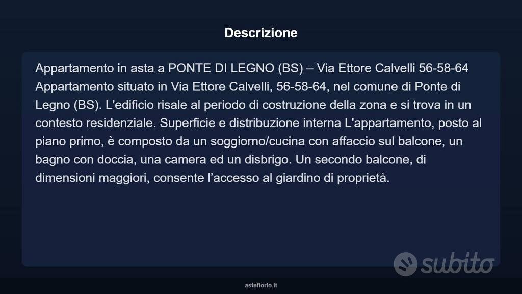 Appartamento – Ponte di Legno, Zoanno - Altro