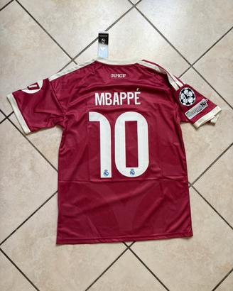 Maglia Real Madrid Mbappé 10 bordeaux – Taglia M