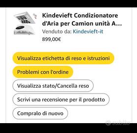 Condizionatore 12V per camper, furgone. 