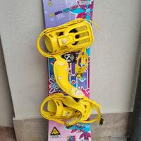 Tavola snowboard bambini 113 con attacchi