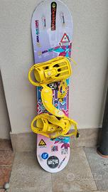 Tavola snowboard bambini 113 con attacchi