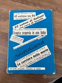 Libro con medaglia foibe