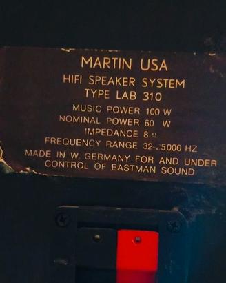 Coppia casse passive martin (usa)