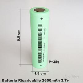 18650 Batteria 2600 mah 3,7v ricaricabile