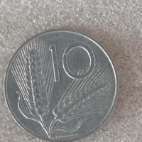moneta da 10 lire anno 1973