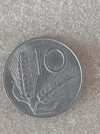 moneta da 10 lire anno 1973