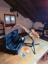Sassofono Contralto + Yamaha 5C + ance Rico